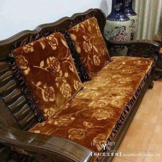 Bộ 3 tấm thảm lót ghế sofa vải nhung cao cấp