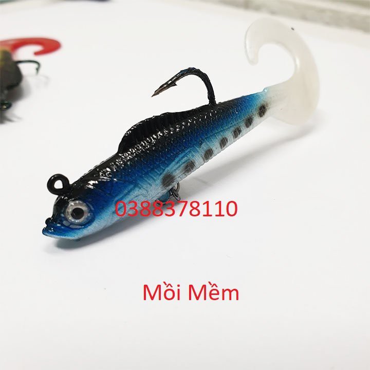 Mồi Cá Mềm Câu Lure, Mồi Giả Câu Cá Cao Cấp - MS1