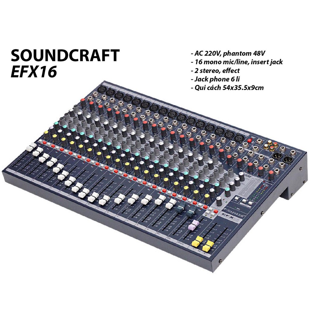 Bàn Mixer Soundcraft EFX16