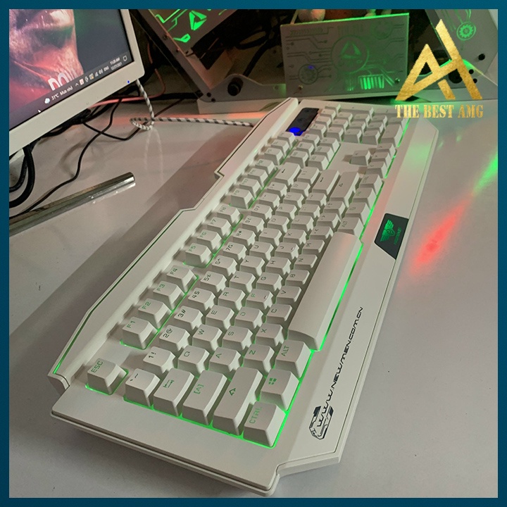 Bàn Phím Máy Tính Có Dây Gaming Giả Cơ Led Rgb Newmen GM100 Trắng Bàn Phím Laptop Keycap Xuyên Led Chơi Game