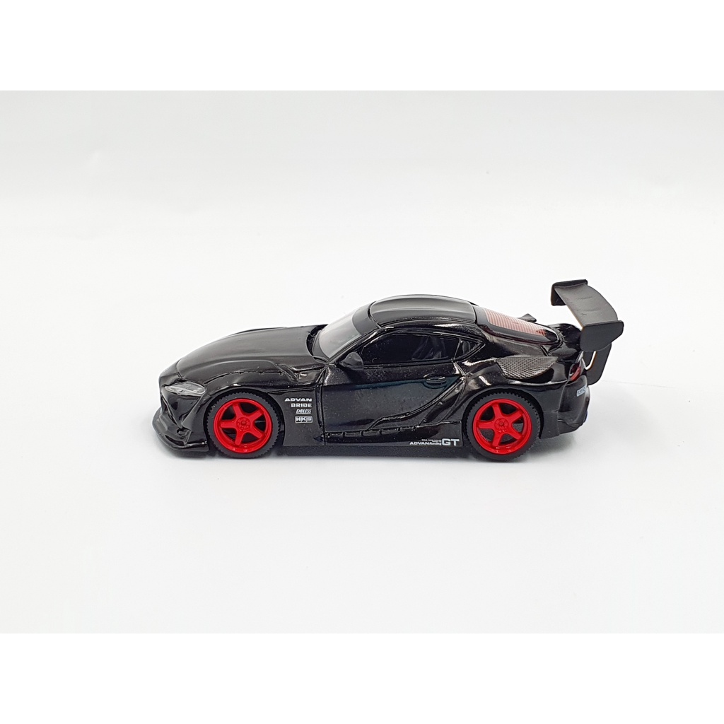 Xe Mô Hình HKS Toyota GR Supra Nocturnal RHD 1:64 Mini GT (Đen Mân Đỏ)