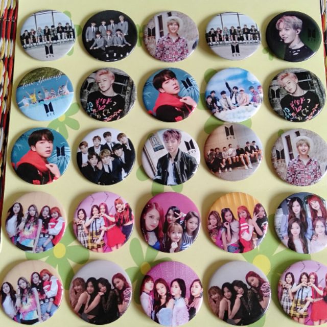 Huy hiệu bts + black pinh 5k .shop đa dạng mẫu mã mặt hang kpop - pubg - bút cute.