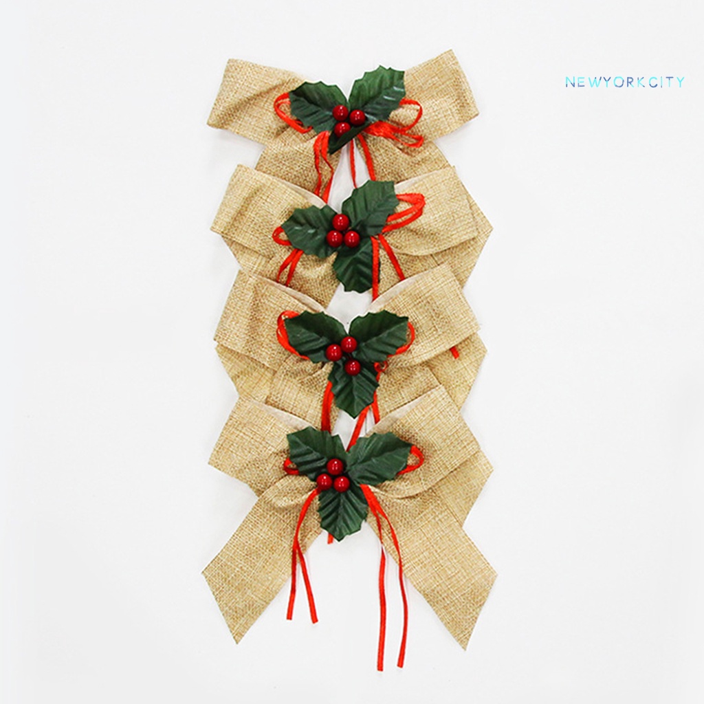 Set 2 Nơ Bướm Trang Trí Giáng Sinh Đa Năng Có Thể Tái Sử Dụng