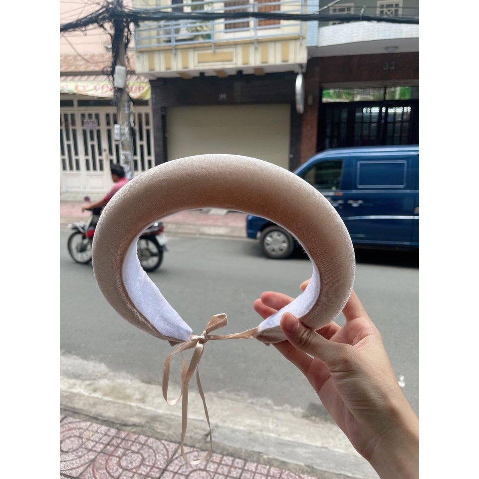 Mấn nhung trơn đơn giản chụp cổ phục, áo dài thợ thủ công TP HCM Giangpkc 2022