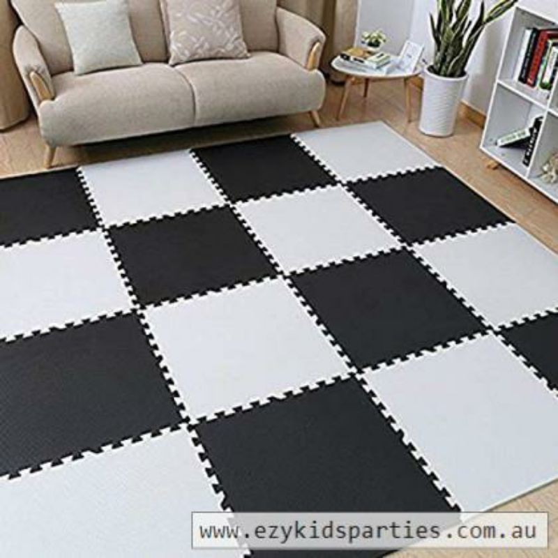 thảm xốp lót sàn nâu, kem, trắng ,xám, đen size 60x60