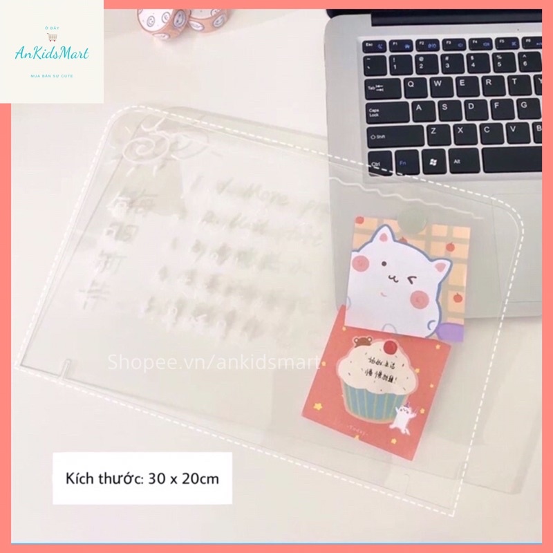 Bảng ghi chú acrylic trong suốt tặng kèm bút