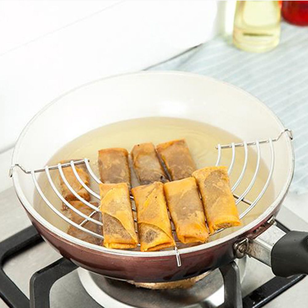 Giá Đỡ Ráo Dầu Chiên Làm Từ Thép Không Gỉ Tiện Lợi