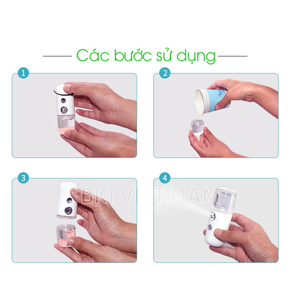 Máy Phun Sương Xịt Khoáng MINI Sương Nhỏ Mịn Nano Nhỏ Gọn Khi Sử Dụng - MPXNANOMINI