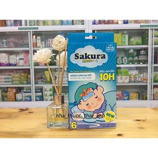 MIẾNG DÁN HẠ SỐT NGUỒN GỐC THẢO DƯỢC SAKURA HỘP 6 MIẾNG