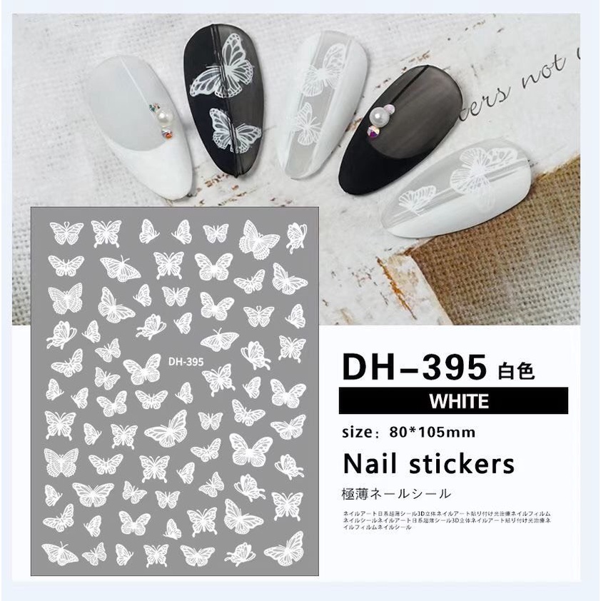 Sticker dán móng nghệ thuật hình bướmm
