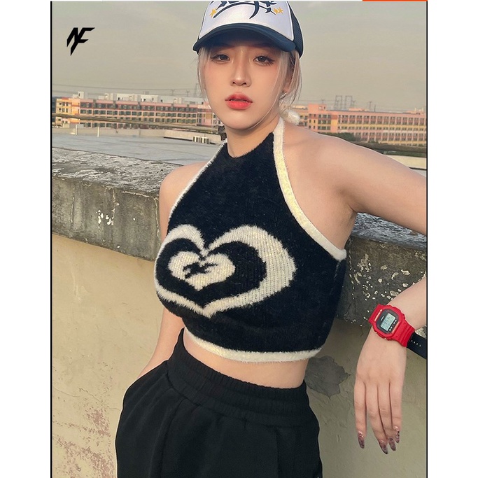 Áo hai dây Dệt Kim Co Giãn Thời Trang Hàn Quốc Dành Cho Nữ