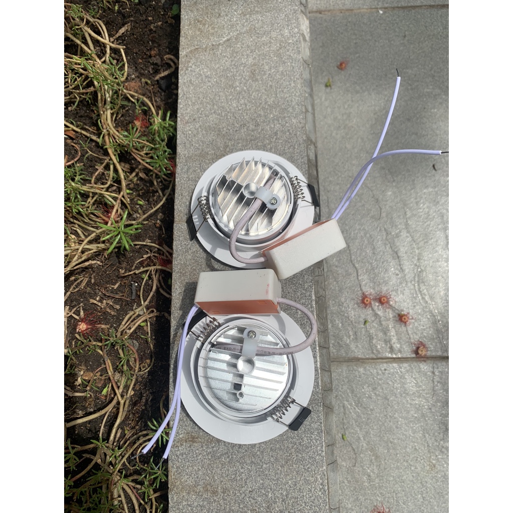Đèn âm trần xoay góc chiếu combo 5 bóng đèn led âm trần công suất 5w chip cob đế tản nhiệt BH 12 tháng