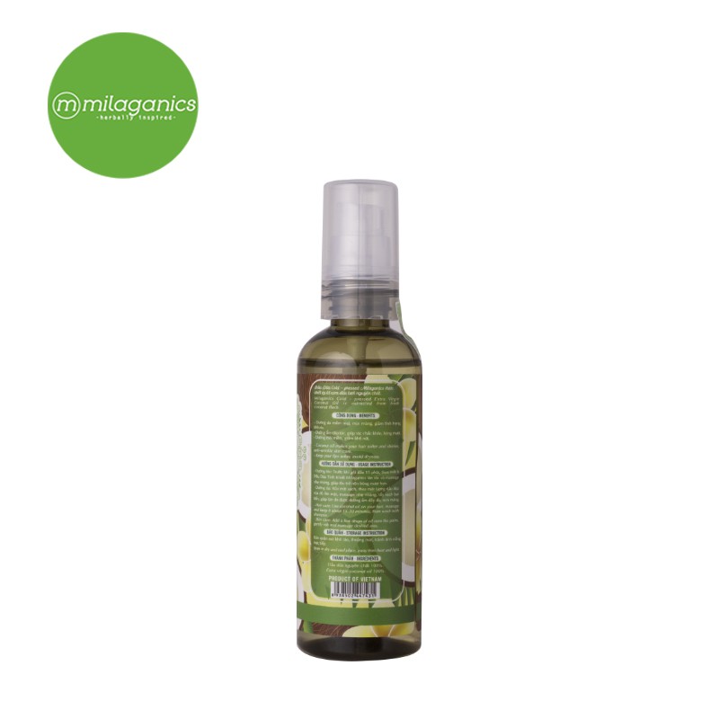 Dầu dừa Ép lạnh MILAGANICS 100ml | BigBuy360 - bigbuy360.vn