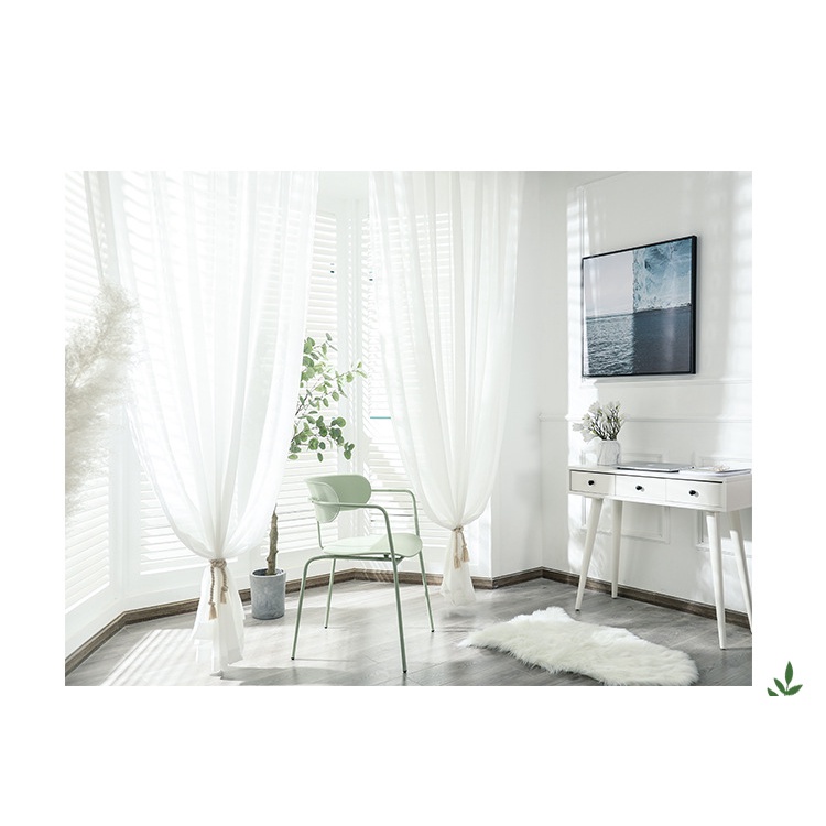 Rèm voan trắng, rèm cửa sổ trắng may dán tường treo thanh decor trang trí cửa sổ cửa chính phòng ngủ phòng khách REMODE