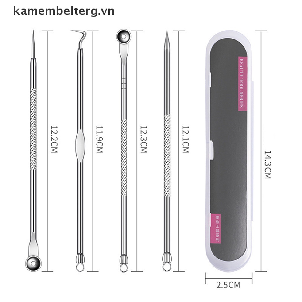 Kk set 4 Dụng Cụ Nặn Mụn Đầu Đen Chăm Sóc Da Mặt