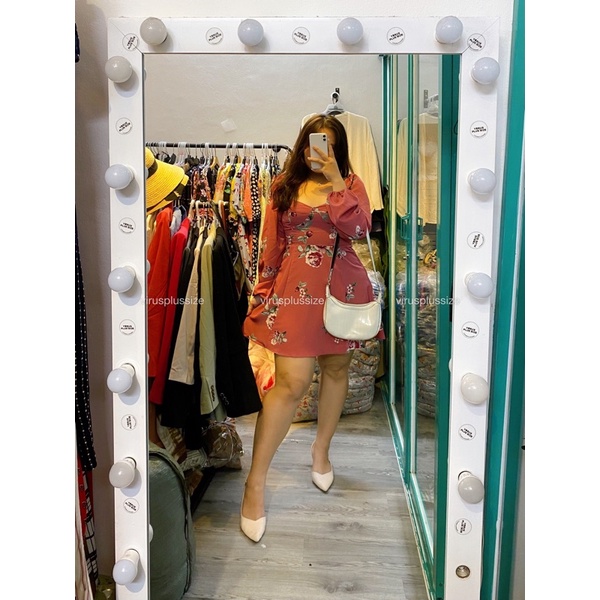 Đầm hoa f21 xuất xịn bigsize ảnh chụp tại shop