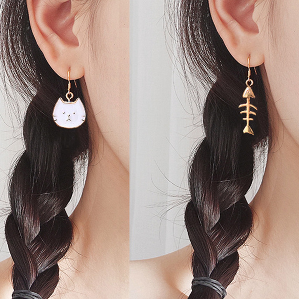 Bông Tai Hình Xương Cá Bằng Thép Không Gỉ Cho Nữ