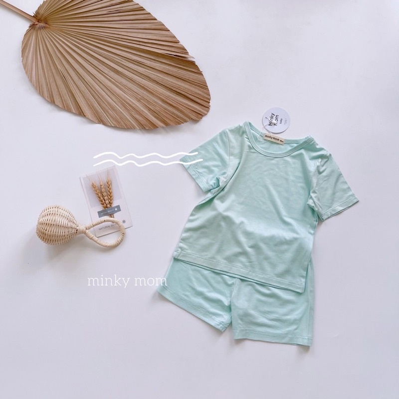 Quân Áo trẻ emFREESHiPBộ MINKY MOM Cotton Lạnh Cộc Tay Cho Bé)