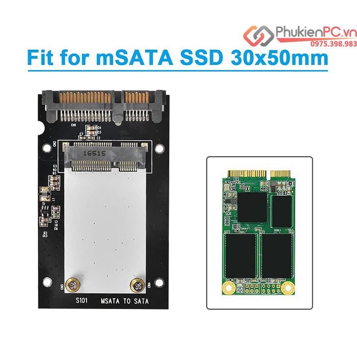 Box SSD mSATA sang SATA III 2.5 6gb vỏ nhôm tản nhiệt tốt