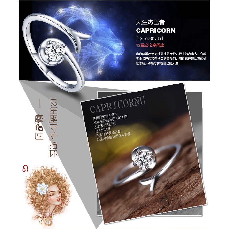 Nhẫn đeo ngón tay dạng hở mạ bạc 925 đính đá nhân tạo thời trang