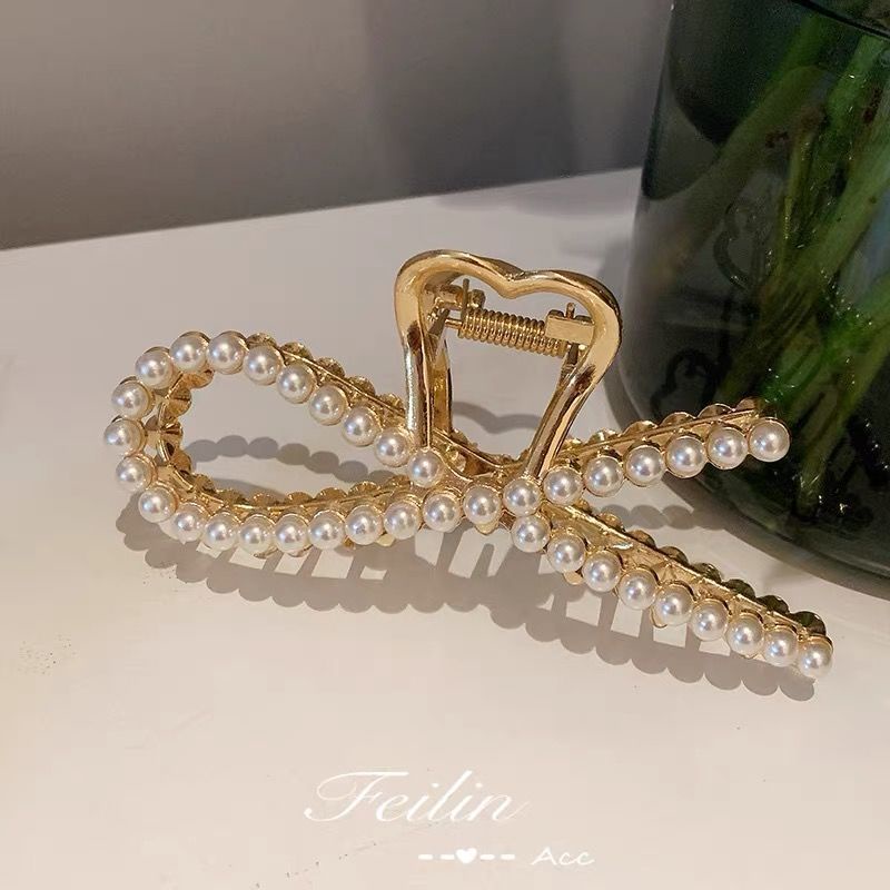 Kẹp tóc đính ngọc trai nhân tạo thời trang cho nữ