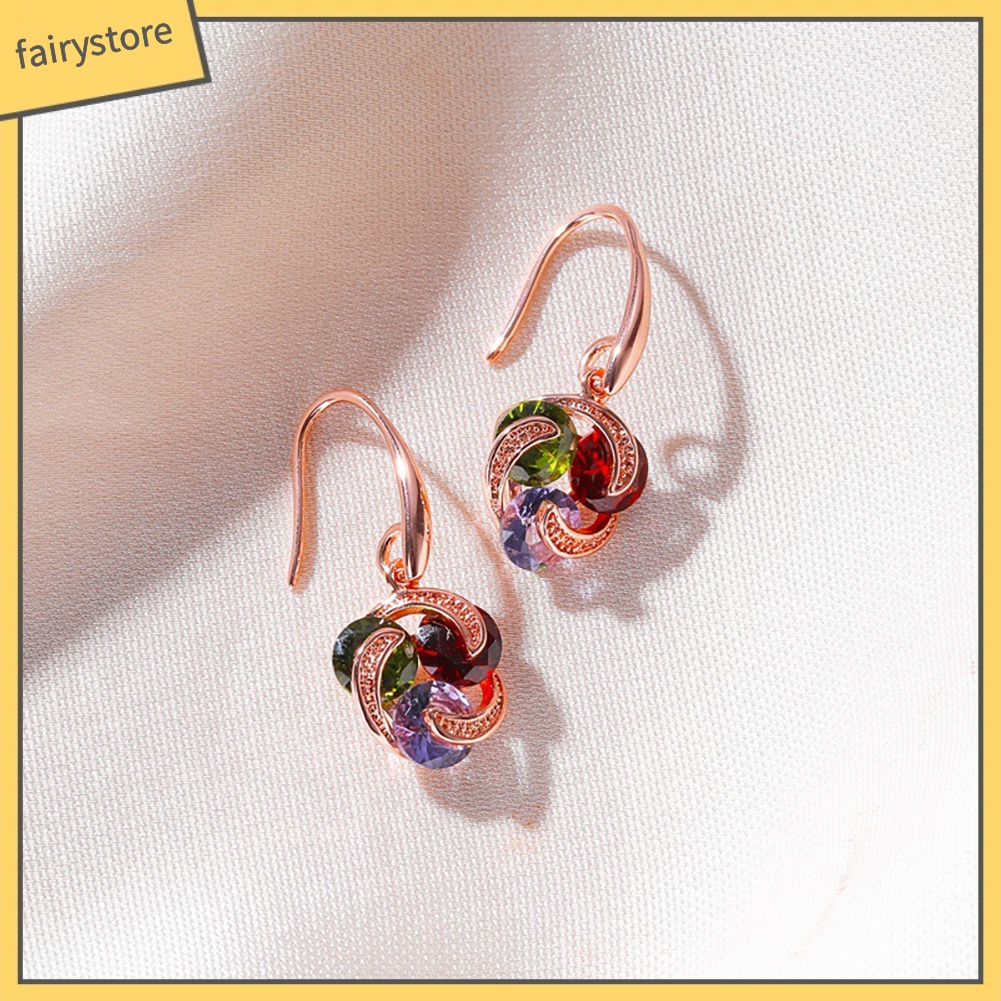 Bông Tai HìNh CốI Xay Gió ĐíNh Đá NhiềU MàU SắC