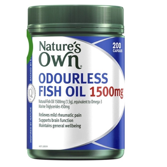 Dầu cá Nature's Own Odourless Fish Oil 1500mg - Lọ 200 viên
