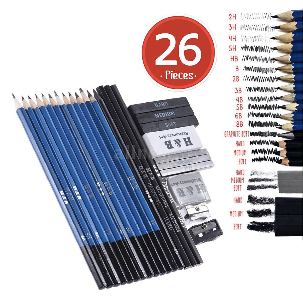 ( Shop Amart ) Bộ 26 bút chì allnew365 tập vẽ chuyên nghiệp