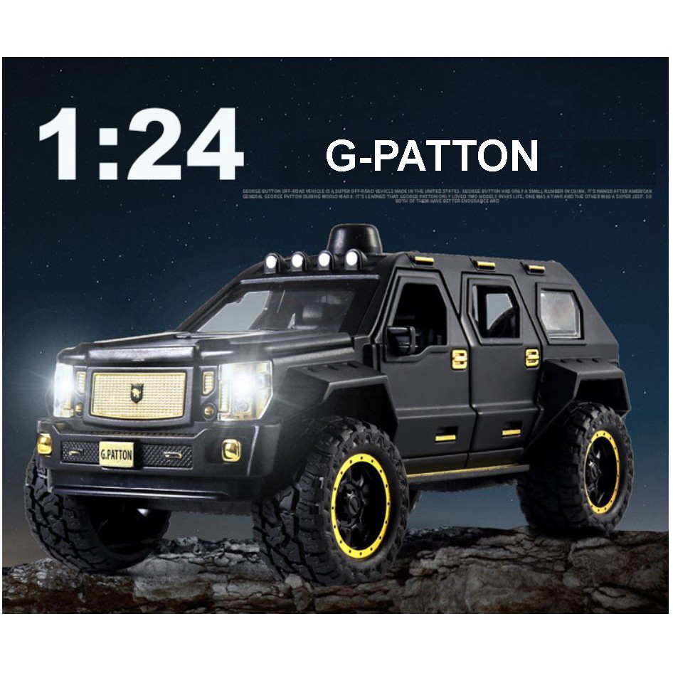 Mô Hình Xe Bọc Thép G-PATTON 1:24 Hãng CheZhi, Khung Xe Kim Loại Kiểu Dáng Mạnh Mẽ