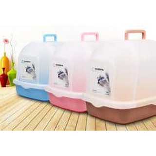 Nhà vệ sinh nắp kín cho mèo M01 - Cửa lật tiện dụng