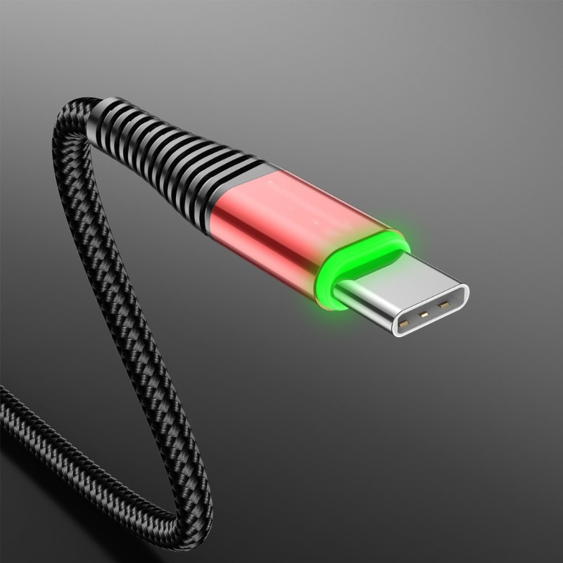 Dây Cáp Sạc Nhanh 3A USB Type C 3.0 Có Đèn LED Chất Lượng Cao