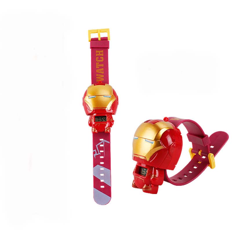 Đồng hồ điện tử hoạt hình Captain America/ Spiderman cho trẻ em