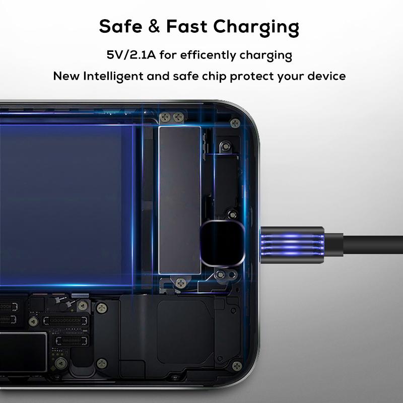 Cáp sạc , chuyển đổi dữ liệu 1 / 2 / 3M Micro USB cho điện thoại Android