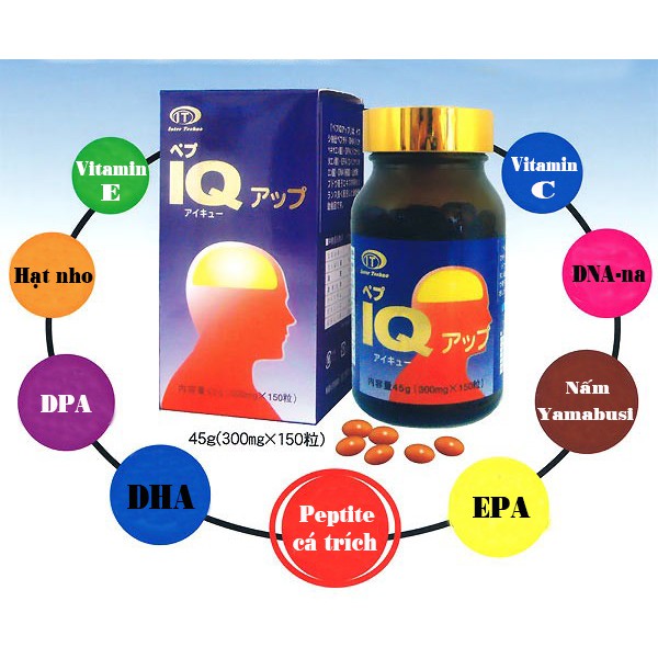 {Nhật} Viên bổ não Pep IQ Up - Hỗ trợ tăng trí nhớ, tăng tập trung, giảm căng thẳng, bảo vệ não bộ (150 viên)