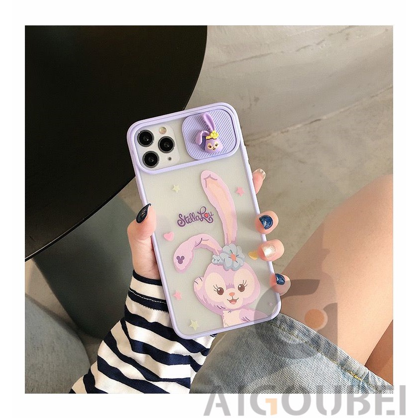 Cute cartoon rabbit pattern purple phone case 2021 model for iPhone 7 7P 8 8P X XR XS Max 11 Pro Max 12 Pro Max