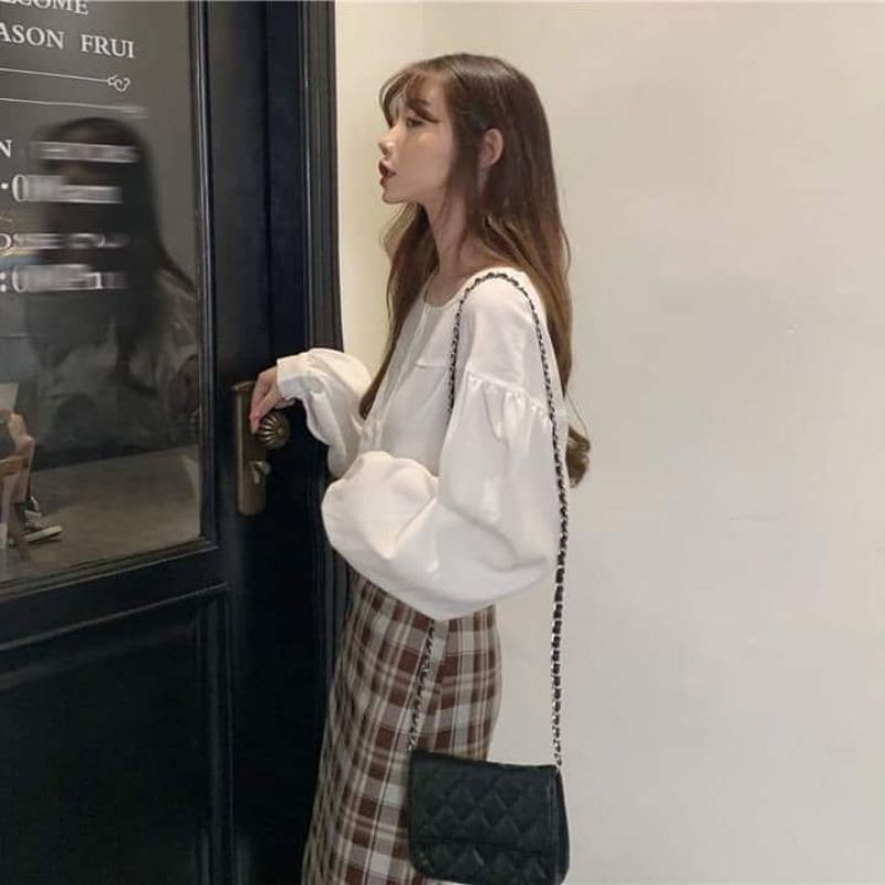 SET SƠ MI CHÂN VÁY CARO | BigBuy360 - bigbuy360.vn