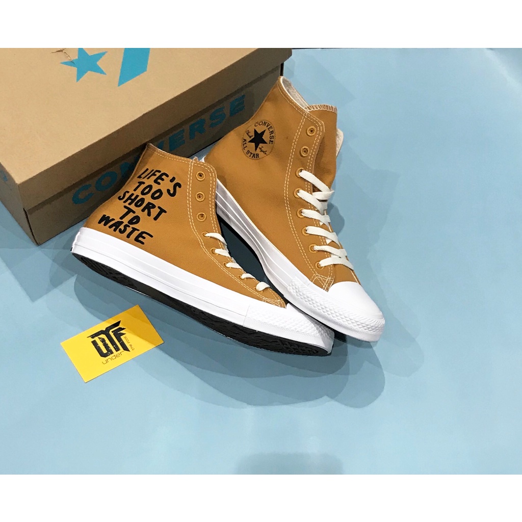 Giày Converse classic renew vàng đất cổ cao