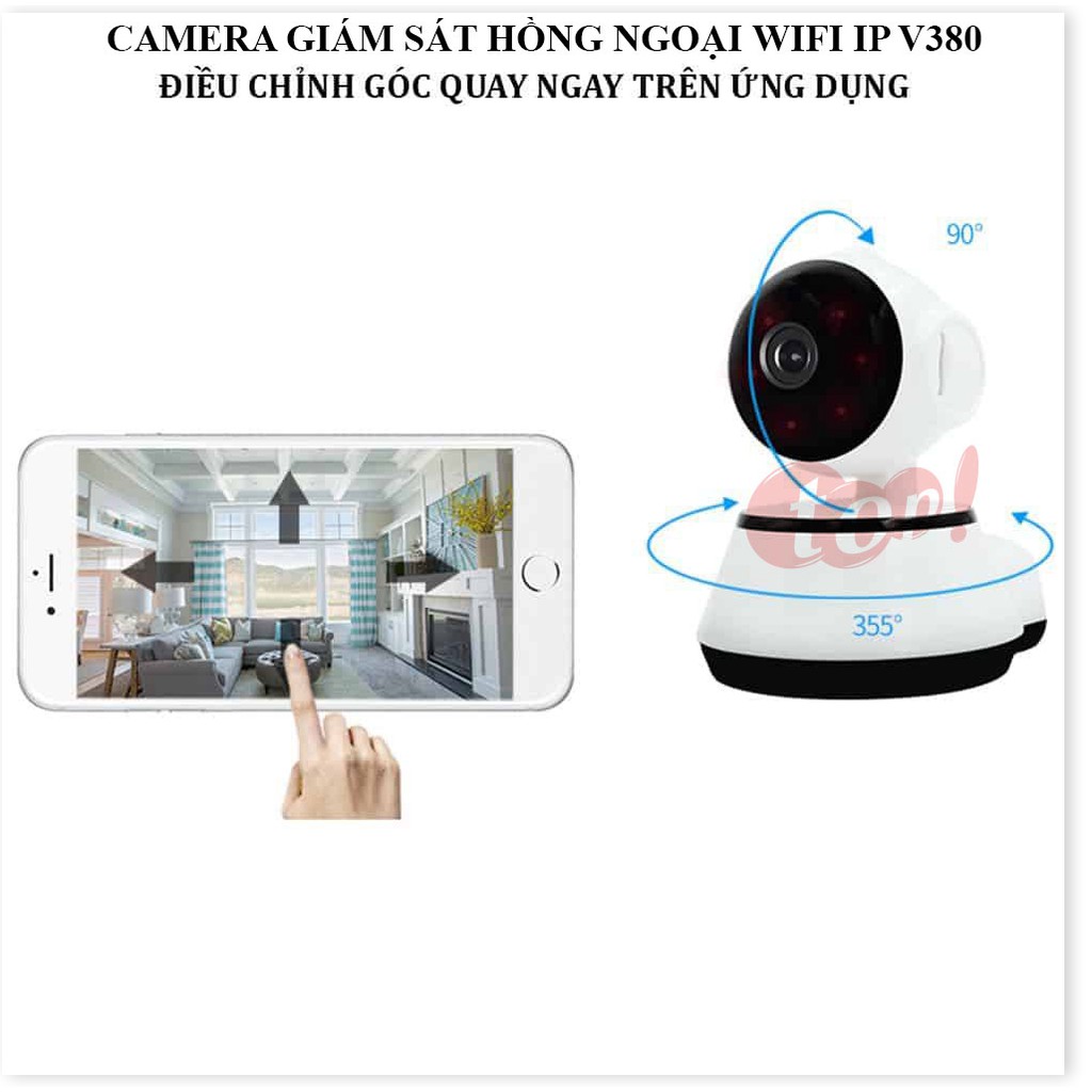 Giá Camera Wifi V380 ✔Chính Hãng✔️ Kết nối không dây qua điện thoại, Đàm thoại 2 chiều, Xoay 360.