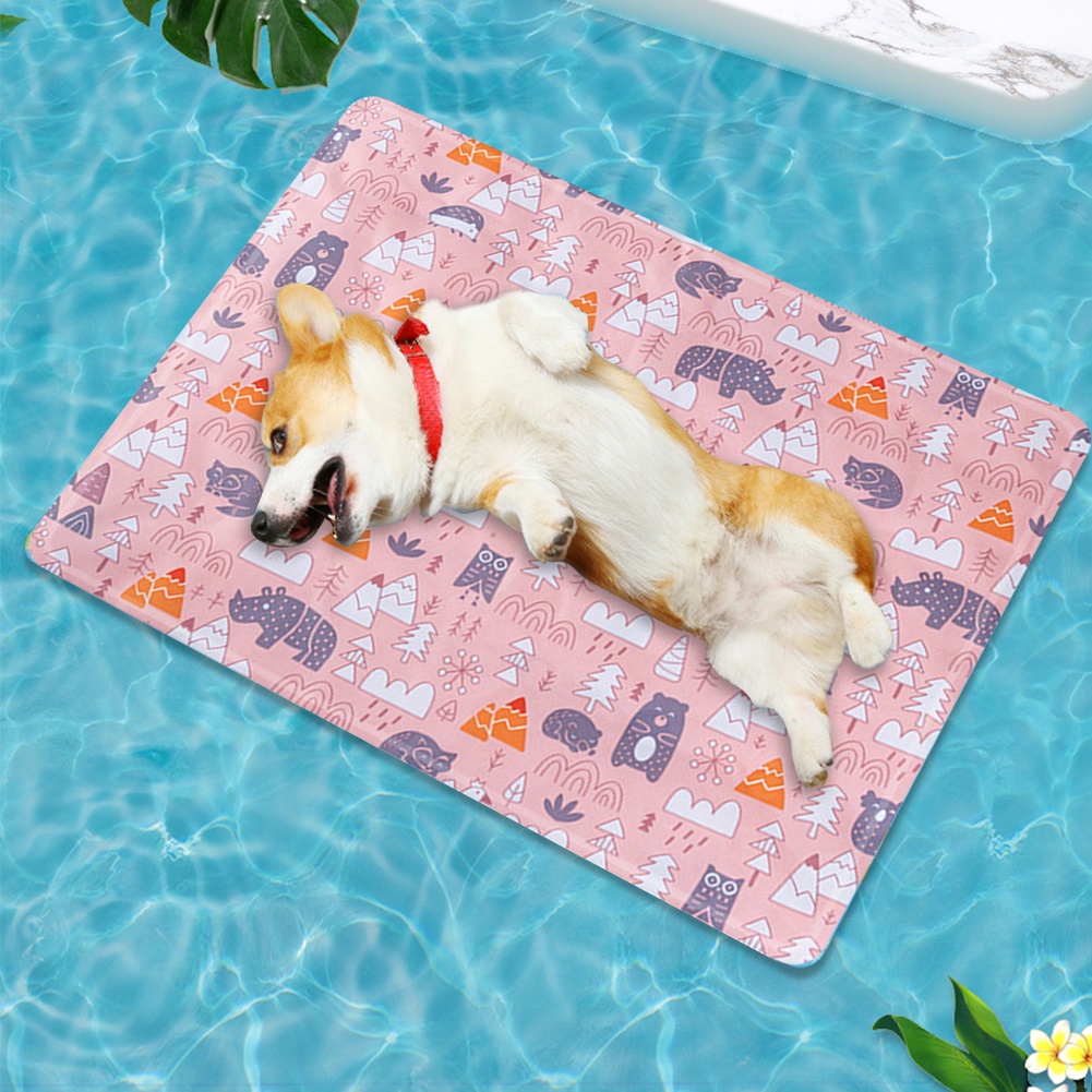 WA Làm mát mùa hè cho thú cưng Ice Pad Cún con Ngủ giường Thảm cho chó mèo Ghế sofa có thể cắm trại Thảm tập yoga B