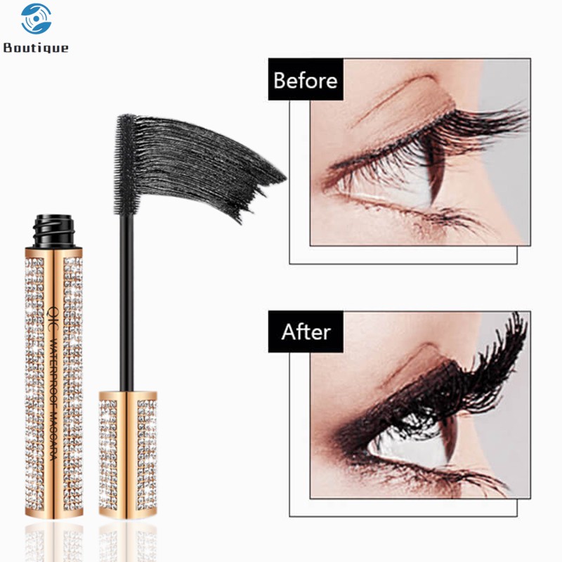 (Hàng Mới Về) Mascara Sợi Tơ 4d Chống Thấm Nước Không Vón Cục Chuốt Dài Và Dày Mi