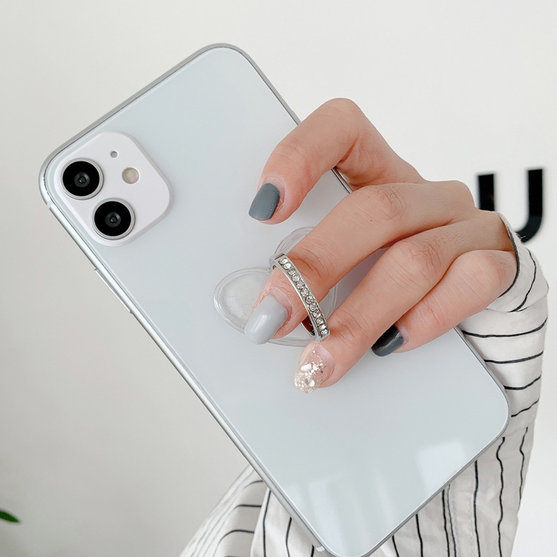 Vòng Nhẫn Điện Thoại Trong Suốt 1 Cái / 360 Độ° Nhẫn Đỡ Điện Thoại Bằng Kim Loại Trong Suốt Sáng Tạo