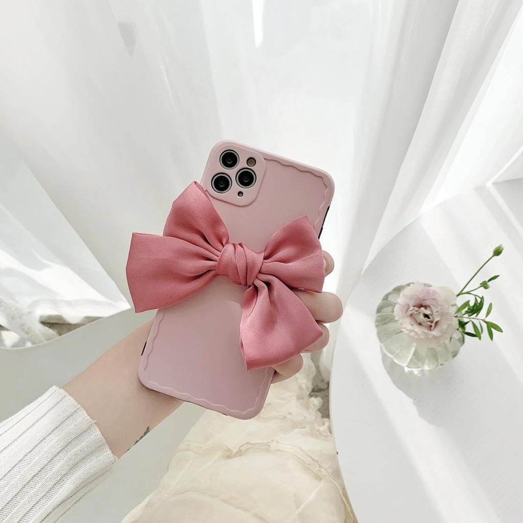 Ốp điện thoại tpu hình nơ cho Iphone 6 7 8 Plus 11 11 Pro 11 Promax 12 12 Pro 12 Promax 13 promax