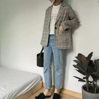 Khoác xám nâu ulzzang