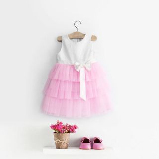 Đầm voan công chúa 3 tầng cho bé gái 8-27 kg