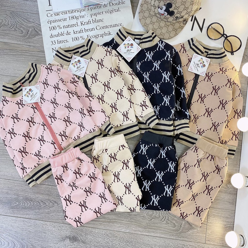 [Hàng Xuất Dư]Bộ Dài Tay Da Cá Xuất Dư NYFREESHIPBộ Da Cá Dáng Thể Thao  Kéo Khóa Dày Dặn Thấm Hút Mồ Hôi Tốt