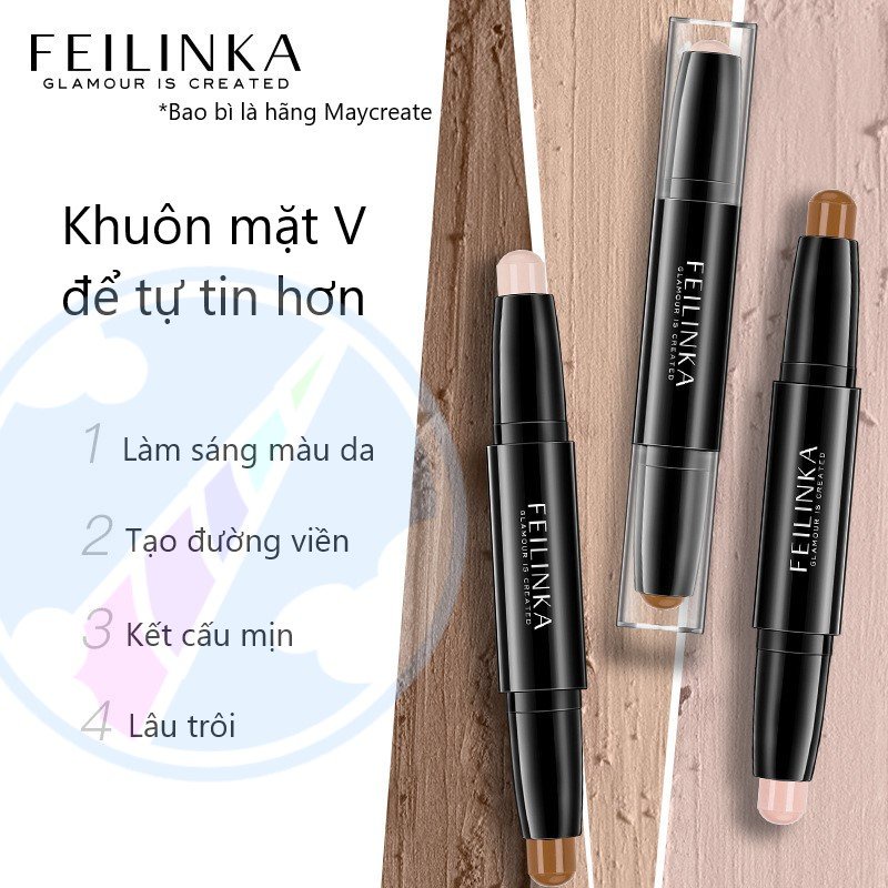 Bút 2 Đầu Tạo Khối & Bắt Sáng MayCreate Contour & Hi-Light Stick