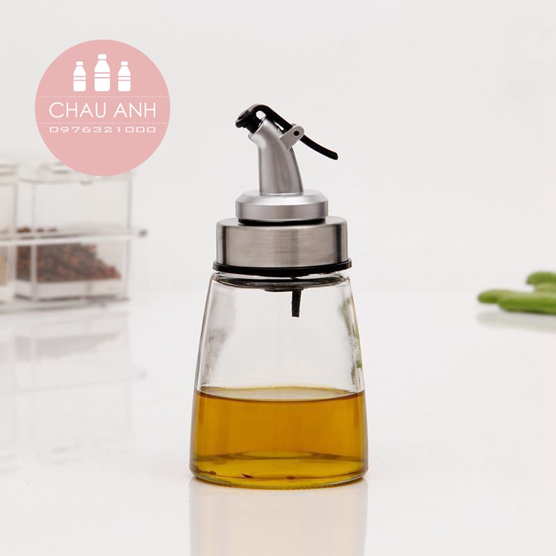 Chai thủy tinh 180ml rót dầu, đựng nước chấm