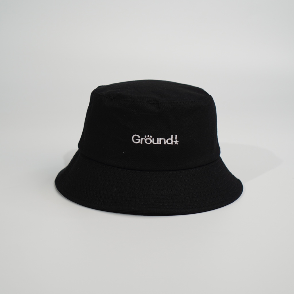 Mũ bucket thêu chữ Ground Nón tai bèo vành tròn chất kaki form unisex nam nữ BK16
