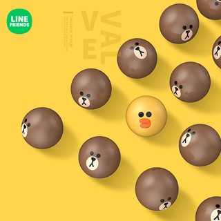 Nắp van bánh xe hơi thiết kế hình gấu nâu line friends đáng yêu