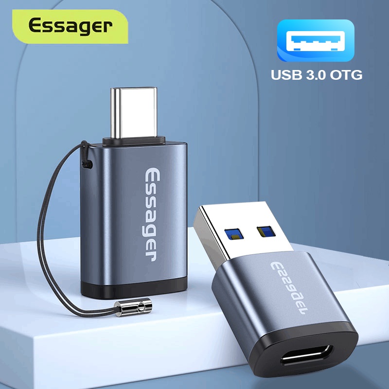 Đầu chuyển đổi Essager cổng USB 3.0 ổ cắm loại C đầu cắm USB C sang ổ cắm USB cho Macbook Xiaomi Samsung S20 thumbnail